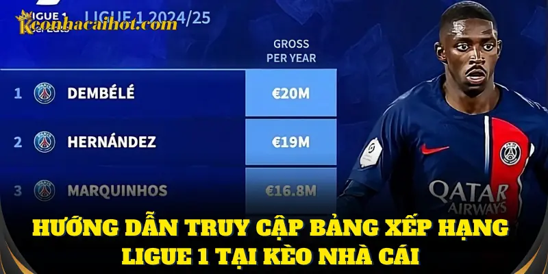 Cập nhật bảng xếp hạng Ligue 1 mỗi ngày dễ dàng